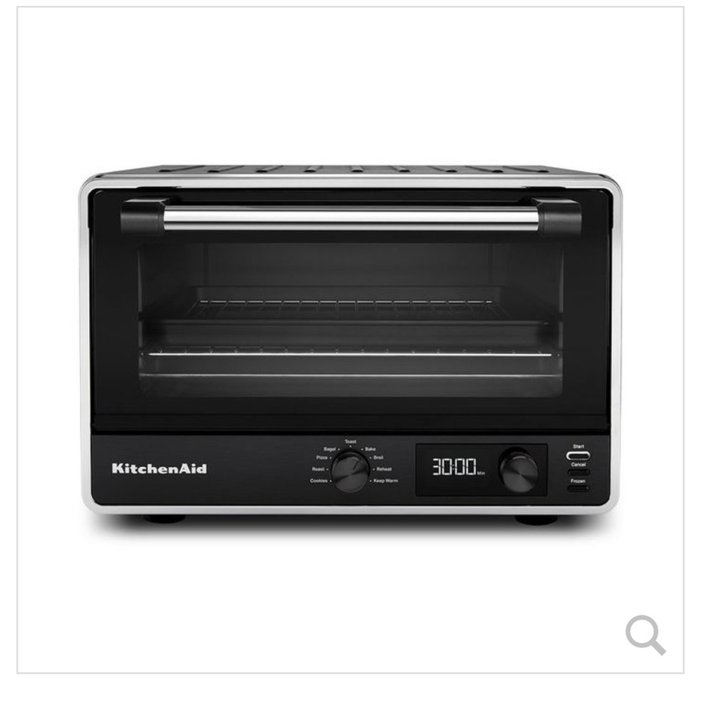 KitchenAid 17-in Black Digital Countertop Oven 9-Preset Cooking Functions